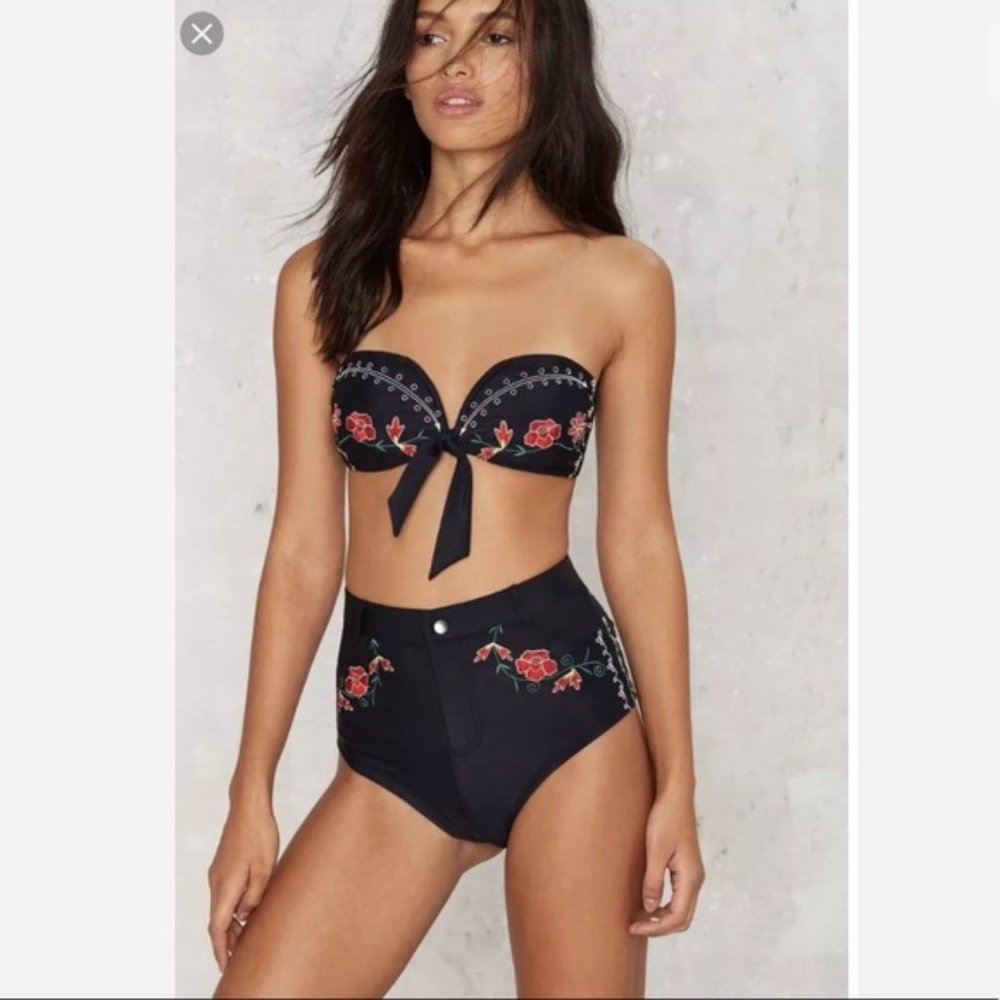 ISO nasty gal ghost riders swimsuit western cowgirl embroidered bikini